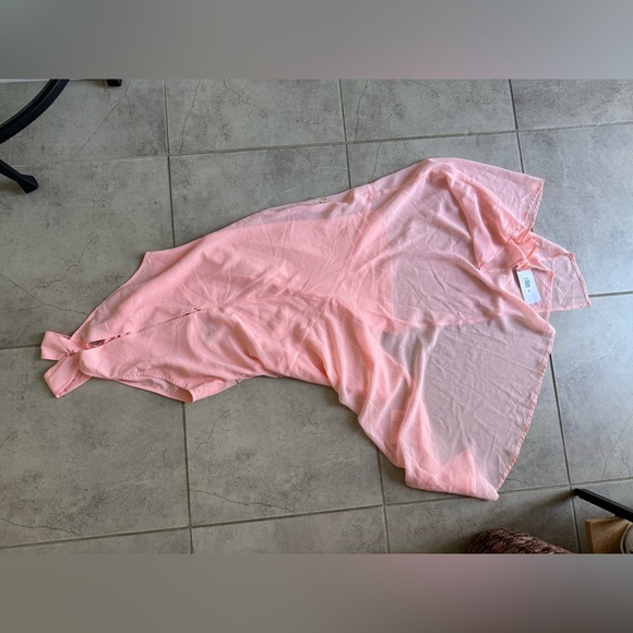 ASOS DESIGN embroidered split front halter midi dress in light coral size 8 - Picture 11 of 12